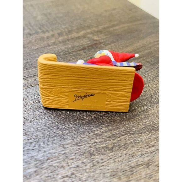 Hallmark Keepsake Christmas Ornament "Maxine" Toboggan Sledding w/Dog Floyd 1998 - Picture 5 of 7